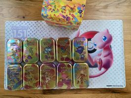 Mew 151: Mini Tin Display - 10 x OVP Sealed Tins - EN ab 1🔥