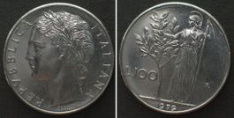 ITALIEN. 100 Lire 1979 FEHLPRÄGUNG Stempeldrehung unz