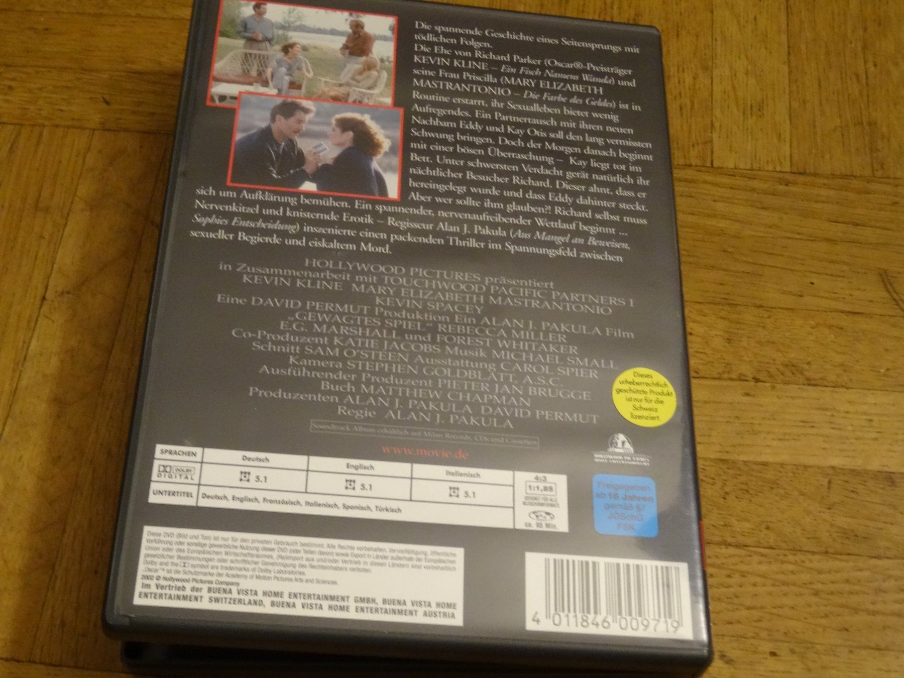 Tous les DVDs: DVD Gewagtes Spiel Kevin Kline – D'occasion à Olten par Disc-Verkauf 2