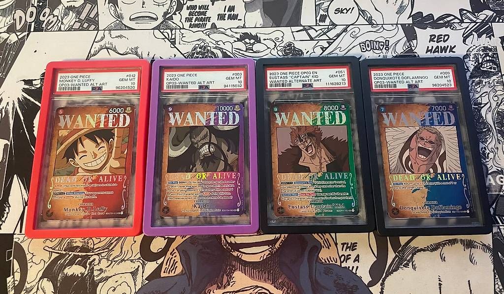 Bandai Carte collezionabili: One Piece Wanted Alt Art Set - Englisch - PSA 10 – Nuovo (secondo la descrizione) da Dättwil AG venduto da TCG.and.More