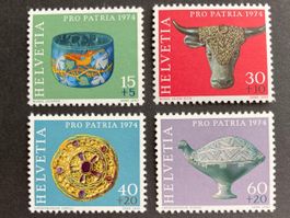 Pro Patria 1974 - komplette Serie ** (ZNr 162 bis 165)