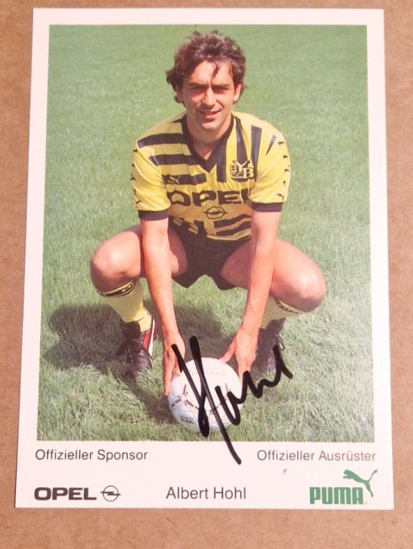 Autografi: Albert Hohl - handsignierte - YB Session 88/89 – Usato da Menziken venduto da Autogramme