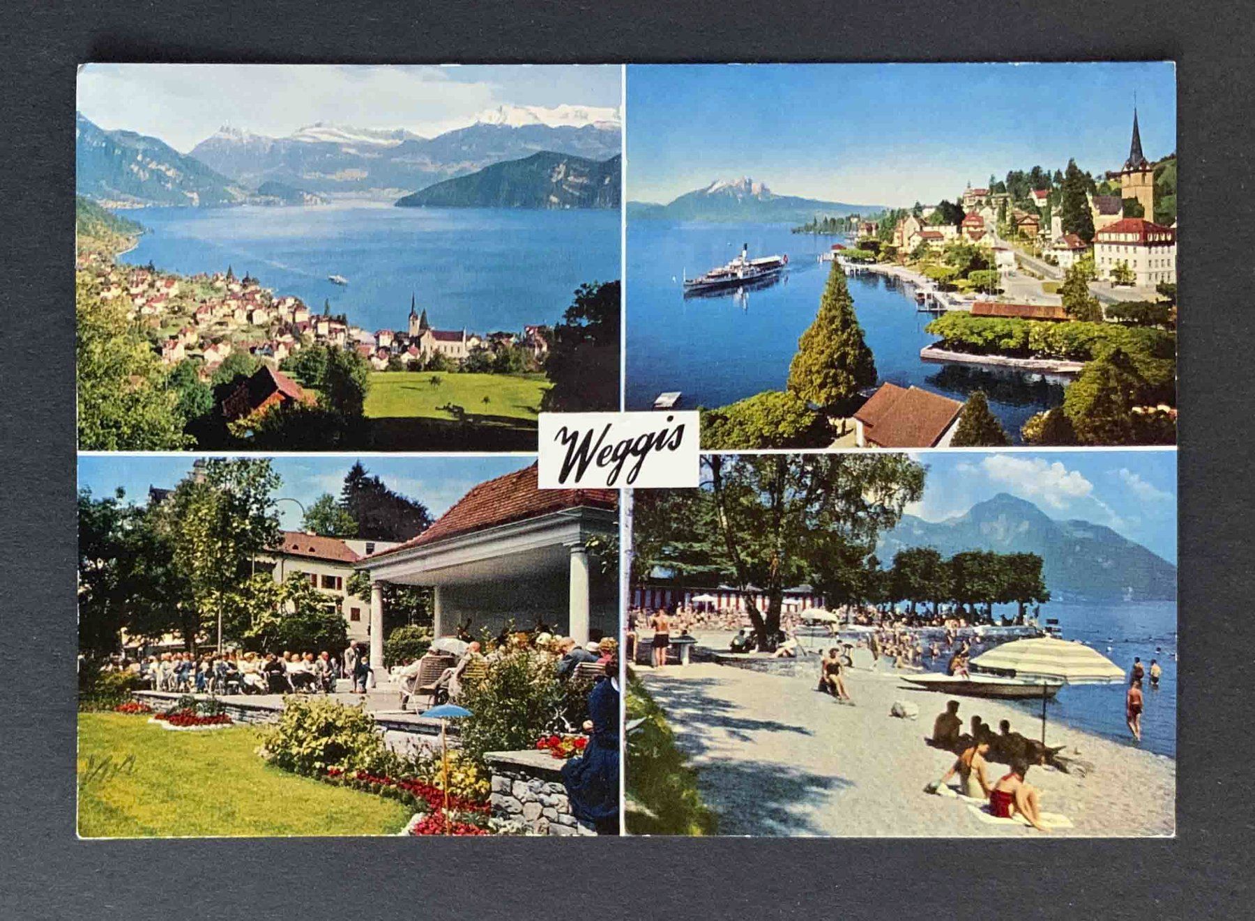 Cartoline postali: AK Weggis Agfacolor – Usato da Goldau venduto da artelier1