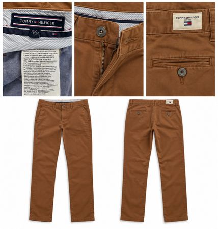 Tommy Hilfiger Chino Pants Brown Size 36/34 Cotton Blend