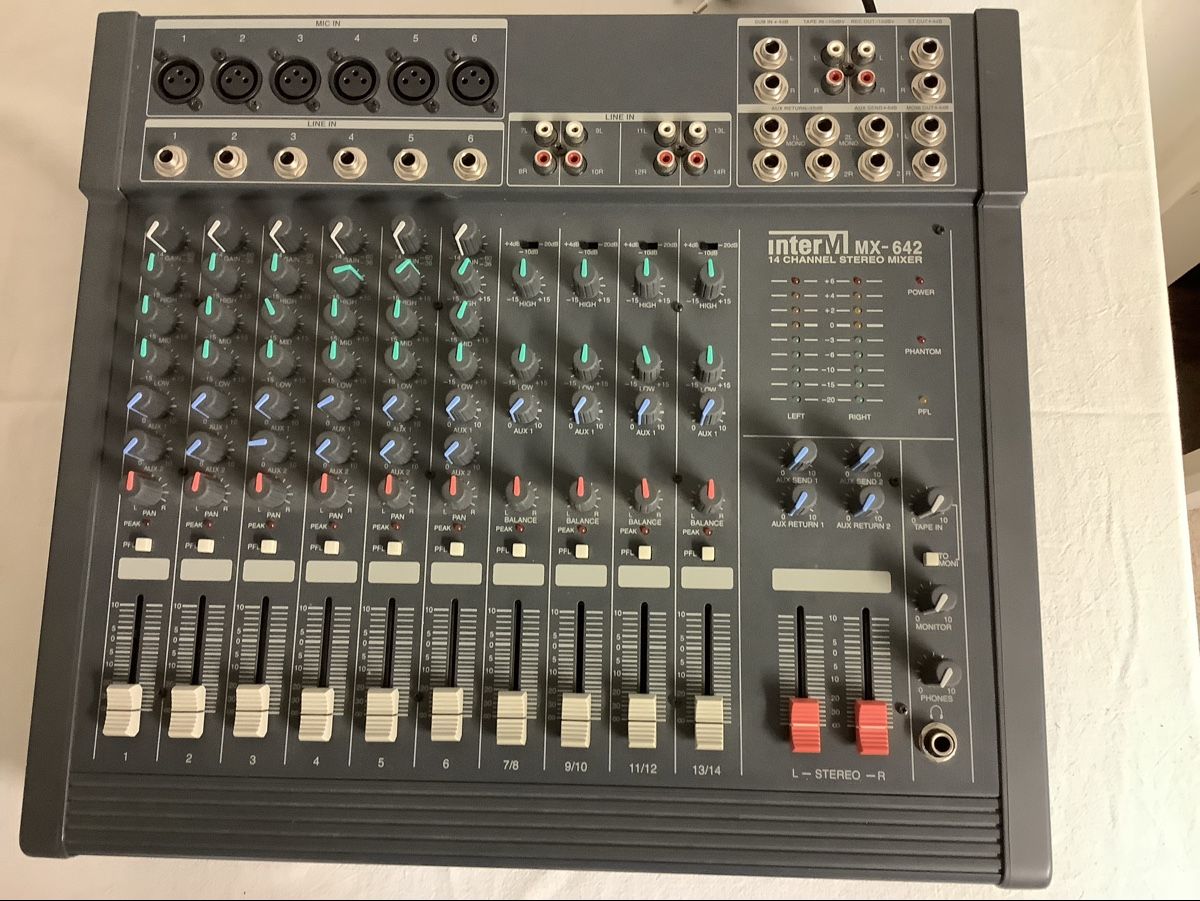 Inter M MX-642 Mischpult 14 Kanal Stereo Mixer guter Zustand (Gebraucht ...