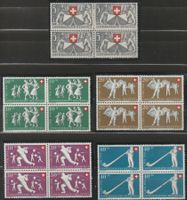 B51-B55 Postfrische Viererblockserie 1951 Kat. 120.-