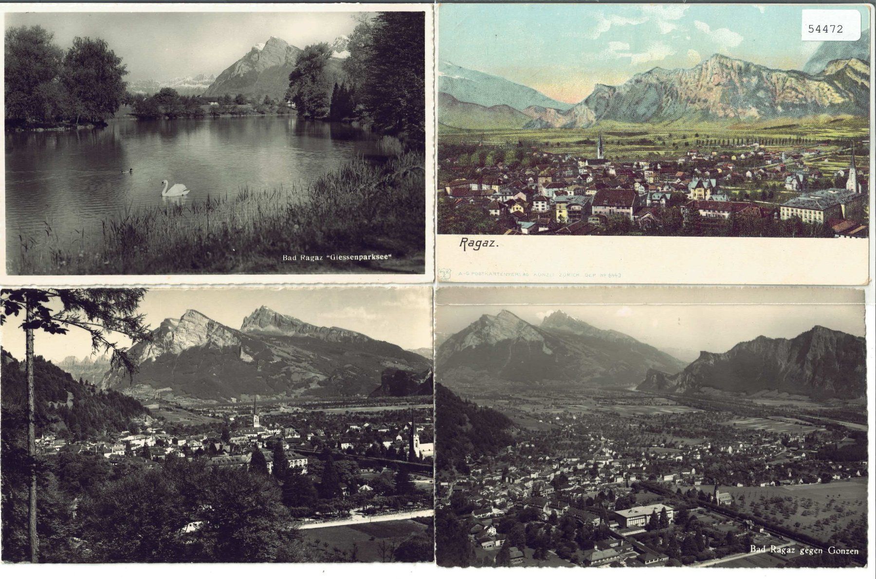 Cartoline postali: 4 AK - Bad Ragaz – Usato da Ettingen venduto da Kartenplanet