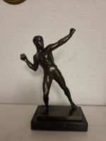Vintage Bronze Skulptur Statue Figur mit Marmorfuss