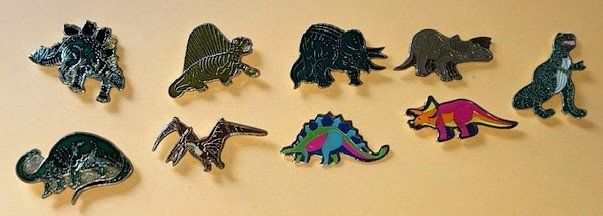 Statuette: Anstecker Dinosaurier Set 9 Stücke Neu – Nuovo (secondo la descrizione) da Lutzenberg venduto da Truhe