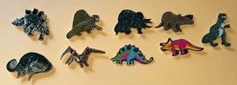 Anstecker Dinosaurier Set 9 Stücke Neu
