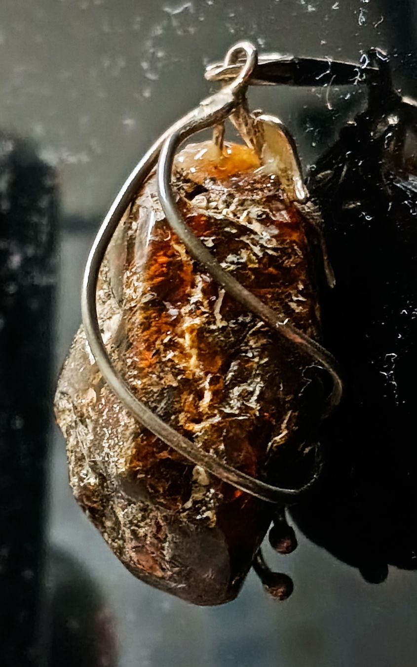 Ciondoli: Baltic Amber "Slag" Pendant in Sterling Silver Mount – Nuovo (secondo la descrizione) da Zürich venduto da cat_9cvz 2