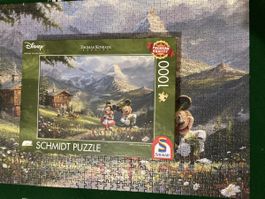 Mickey and Minnie in the Alps Puzzle 1000 Teile