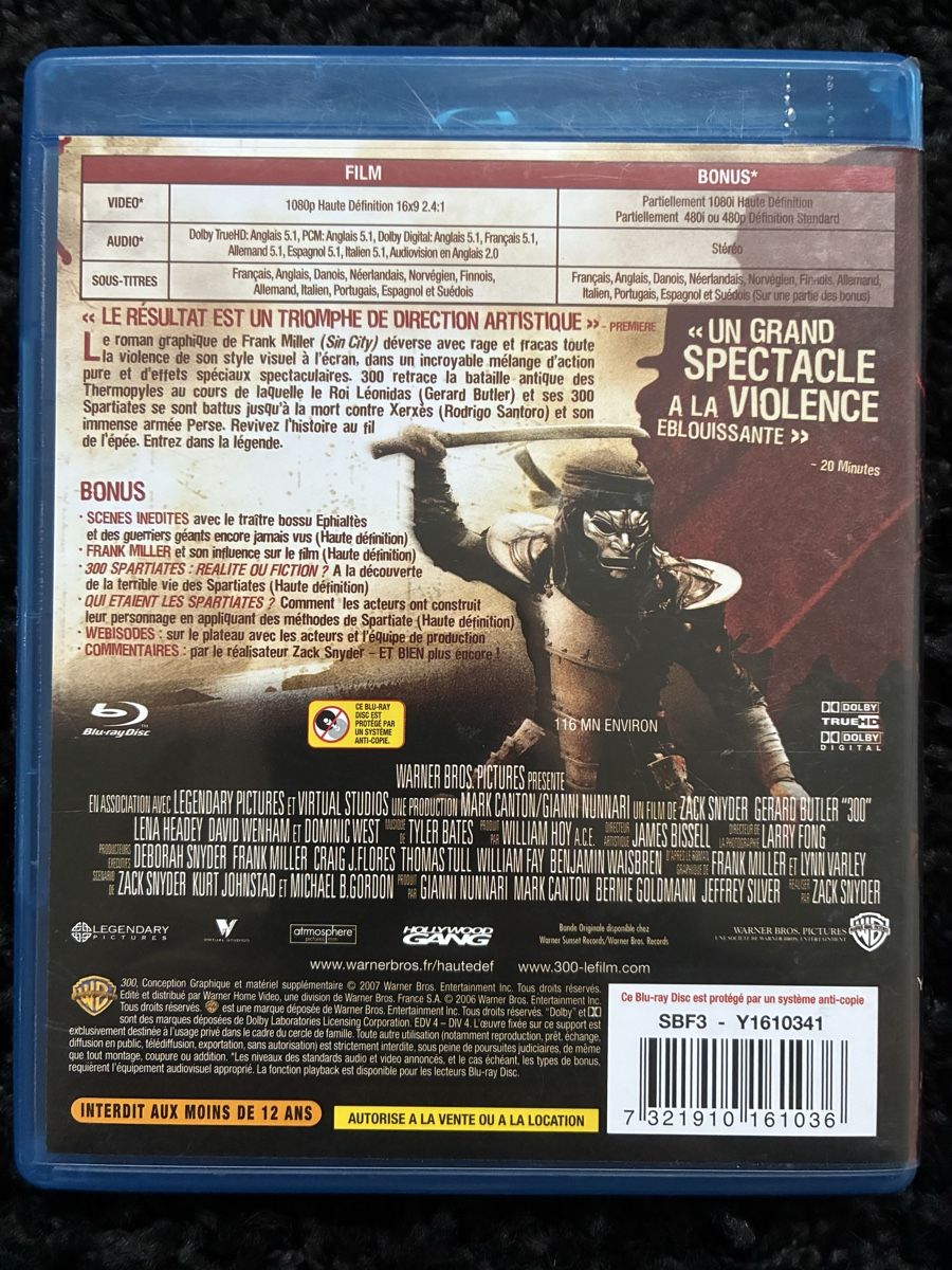 Tutti i DVDs: Blu-ray 300 – Usato da Neyruz FR venduto da Shcc17 1
