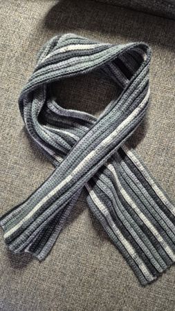 schal gestreift grau weiss meliert unisex NEU