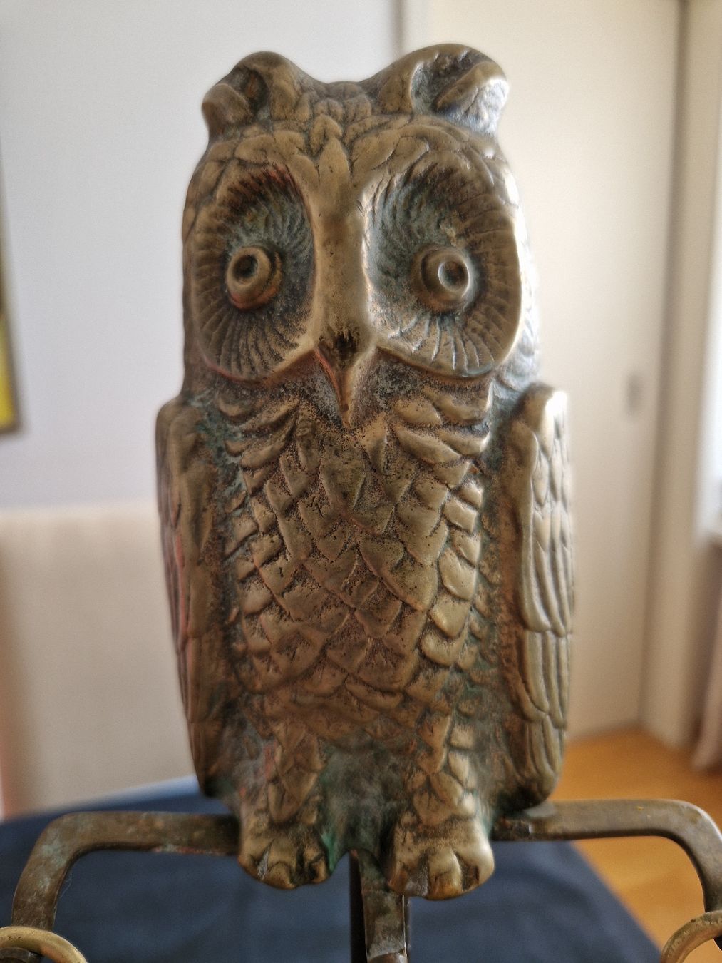 Statuette: Eule 3x aus Messing mit Ständer – Usato da Fislisbach venduto da mka_km8f