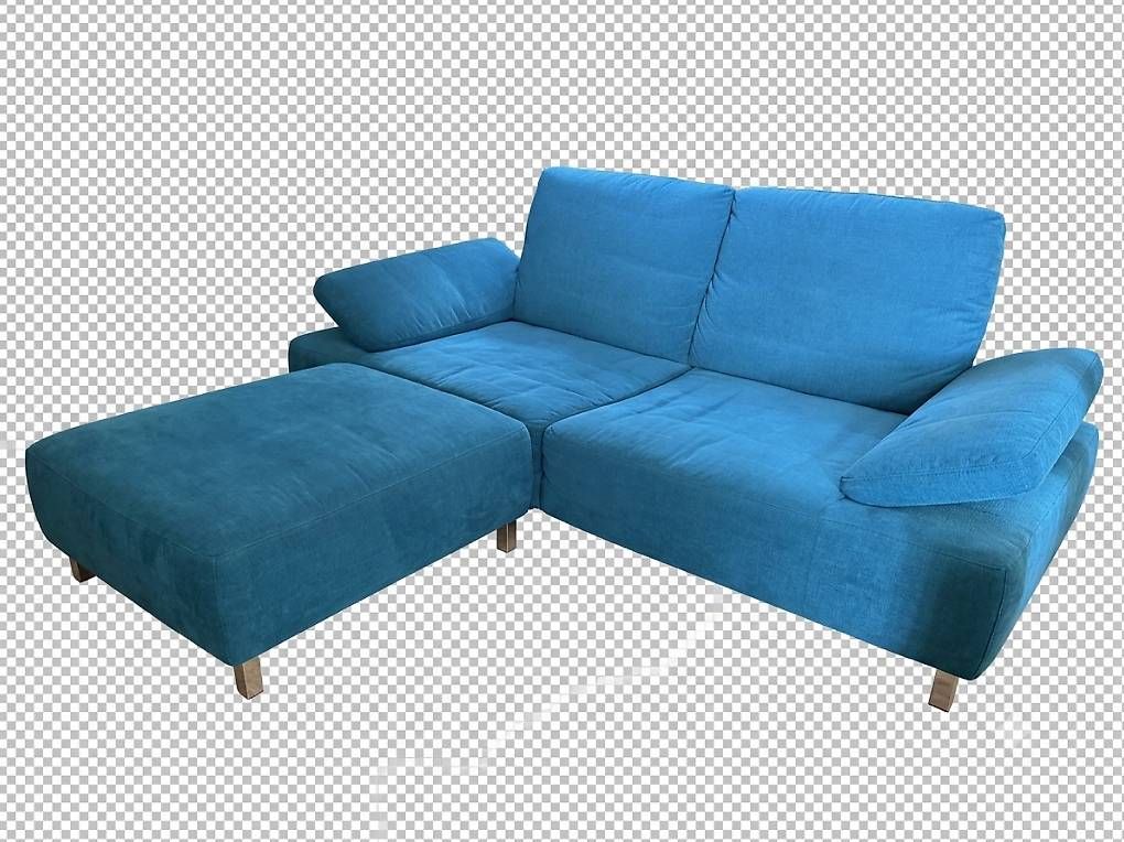 Divani: 2er Sofa mit Stoffbezug und Hocker – Usato da Schlatt TG venduto da Rusty0