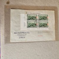 CH PP 1944 4ER BLOCK m.Tabs (d/i) etwas stockig