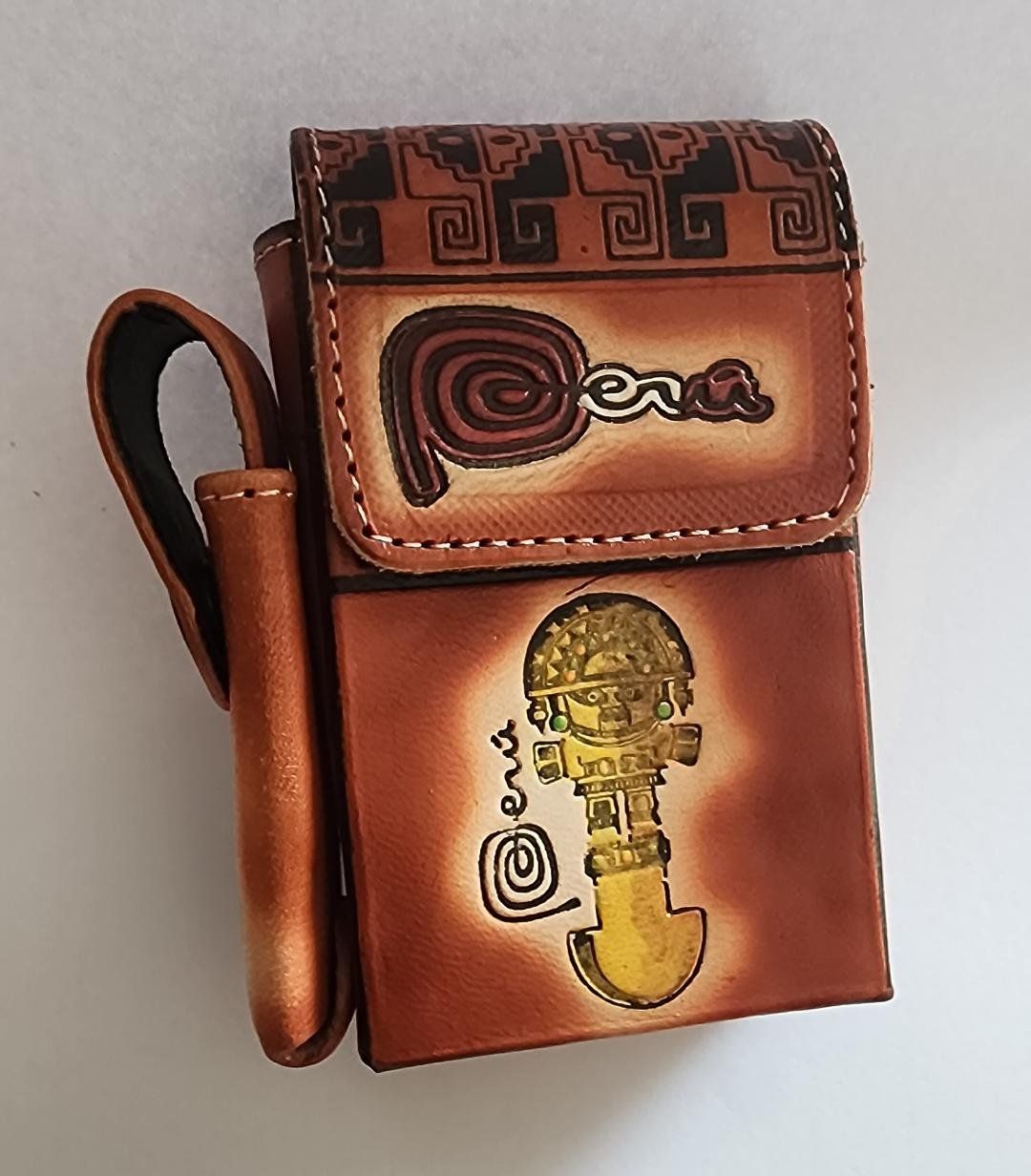 Altri Prodotti per fumatori: PERU: Zigaretten Etui aus Leder, NEU!! – Nuovo (secondo la descrizione) da Lima- Peru venduto da Alpaka-Haus 4