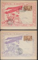 1927 GS Briefe illust. NHORA Flug Ch.-de F.-Lausanne ab 1.-