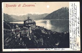 AK Locarno, Madonna del Sasso, 1901