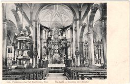 SACHSELN - Inneres der Kirche ca. 1915 (OW)