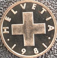1 Rappen 1981 stgl. / aus Münzsatz
