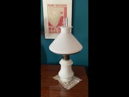 Antique Kosmos burner Wild & Wessel opaline milk glas lamp
