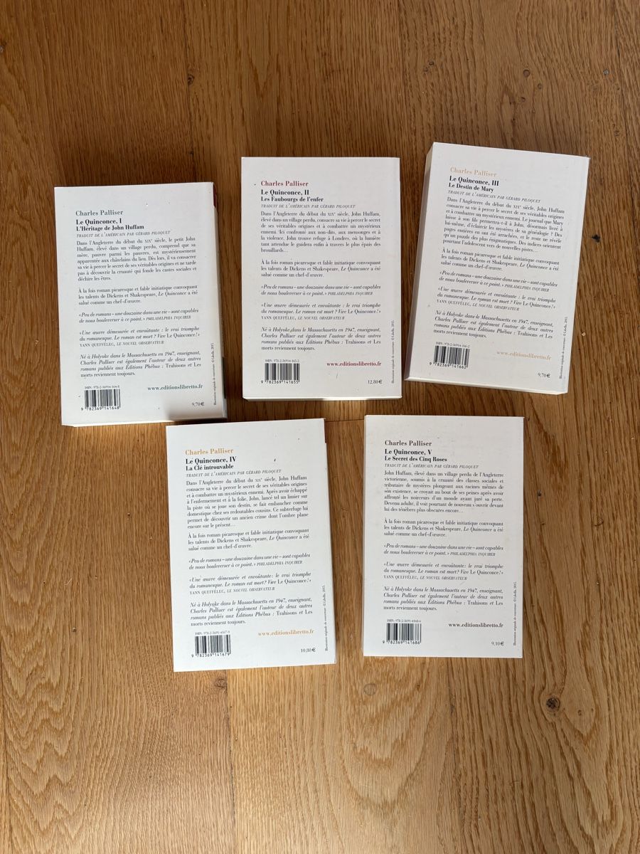 Libri: Le Quinconce Charles Palliser 5 Tomes Libretto - comme neufs – Nuovo (secondo la descrizione) da Zweisimmen venduto da Domii 2