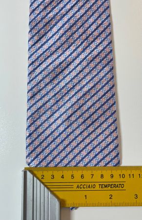 STEFANO RICCI 🇮🇹 Elegante Krawatte Rosa-Blau gestreift NEU