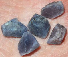 Mineralien Set L-8478 – 5 Stück Korund Saphir 37.60 Karat
