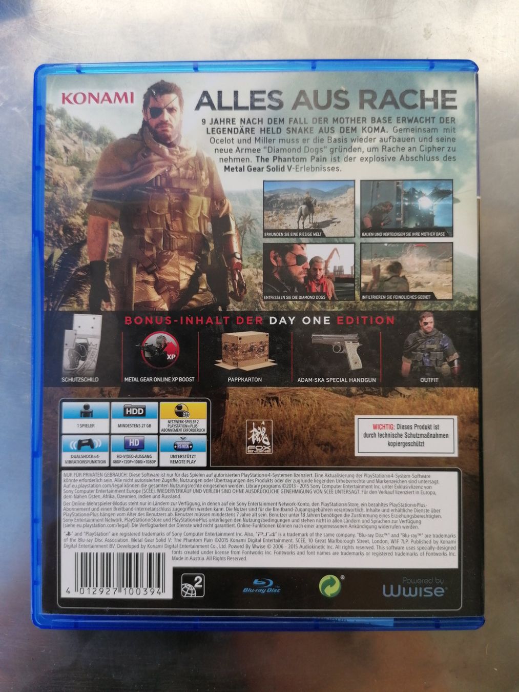 Giochi: PS4 THE PHANTOM PAIN – Nuovo (secondo la descrizione) da Pratteln venduto da ThereseZ 1