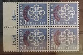 4026) 350, Europamarken im 4-Block postfrisch Kt. 60.-