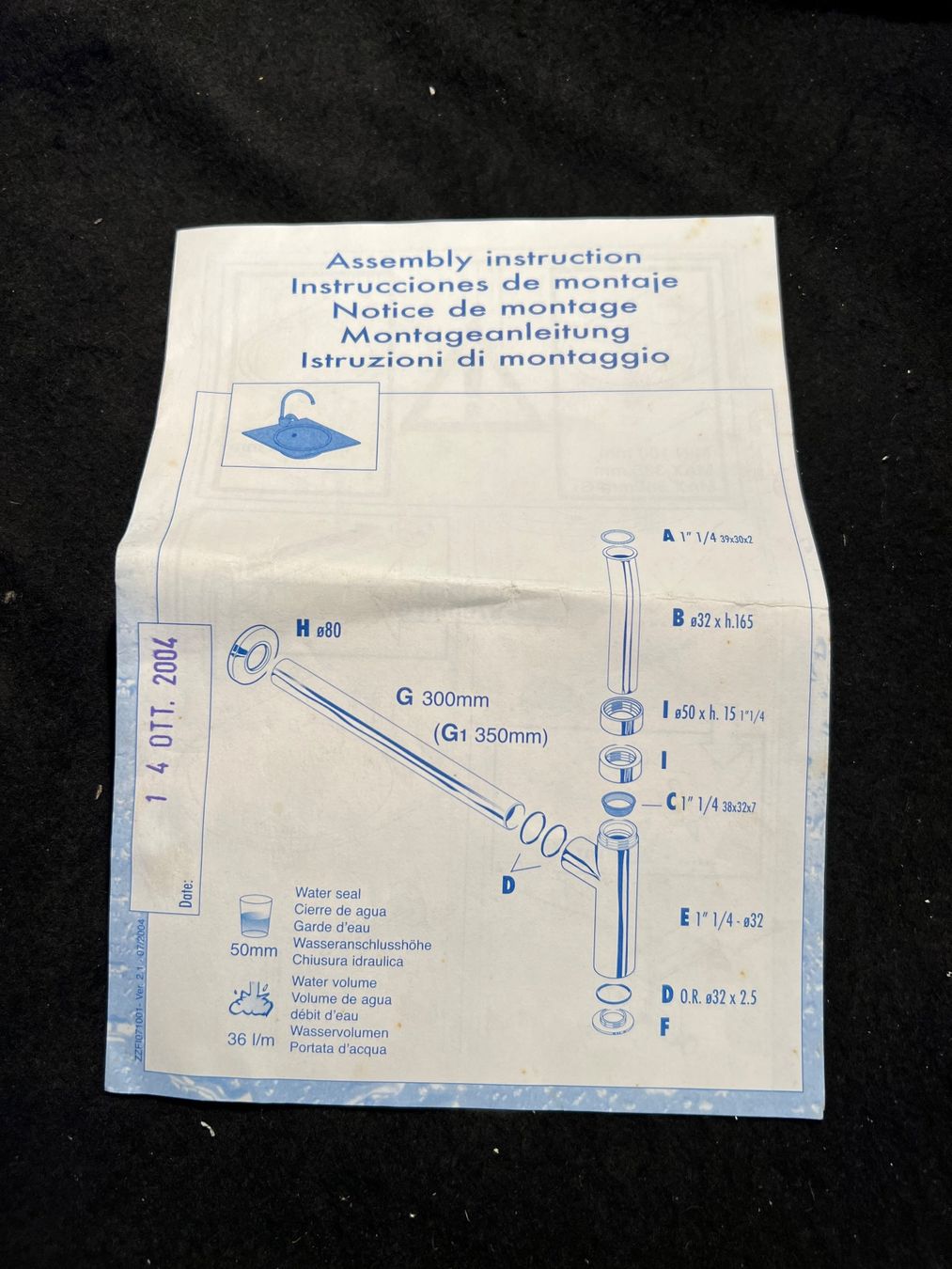Rubinetteria: Neuer TEA Siphon 1 1/4", Geruchsverschluss, komplett – Nuovo e nell'imballaggio originale da Niederrohrdorf venduto da ledergerber 4