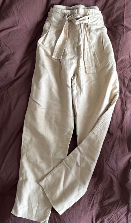 Leinen-/Baumwollhose von Second Female Gr. XS