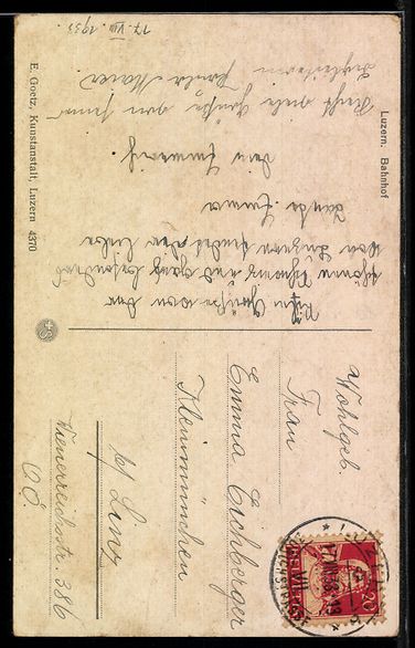 Cartoline postali: AK Luzern, Blick zum Bahnhof – Usato da Berlin venduto da bartko-reher 1