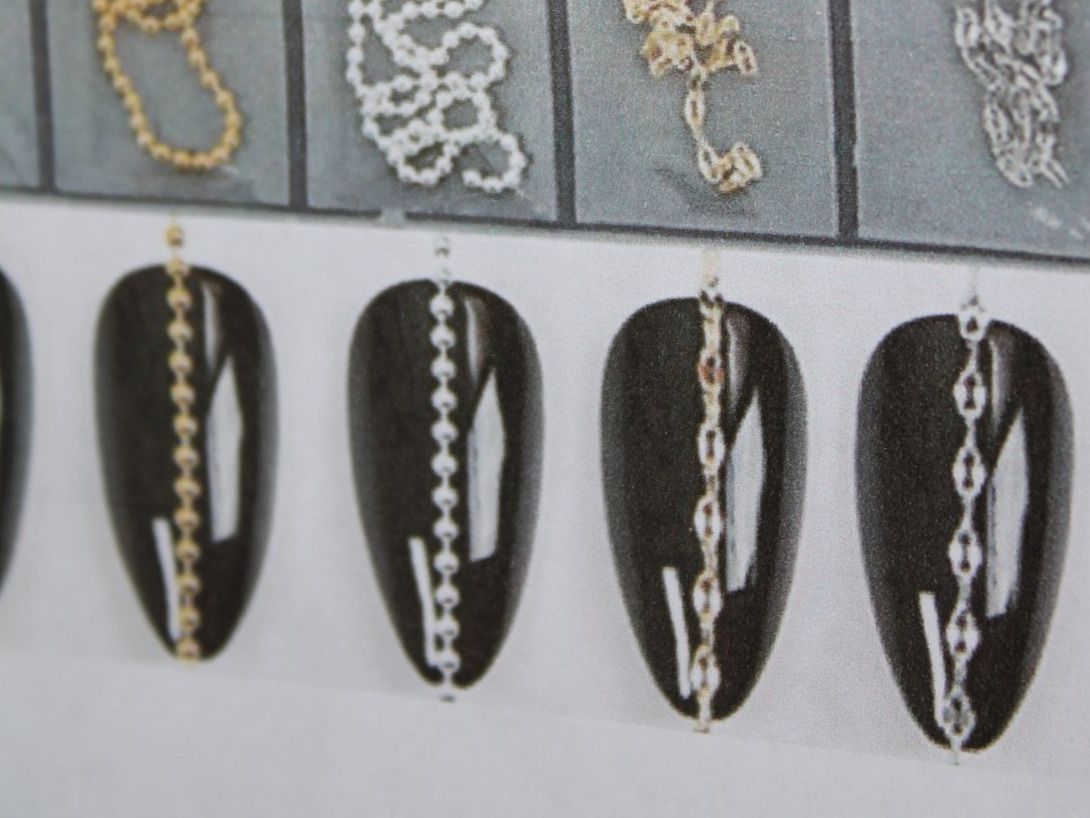 Unghie finte: Nail Art Nageldesign Ketten Nägel gold & Silber Deko – Nuovo e nell'imballaggio originale da Hüttwilen venduto da pinti55 1