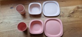 6er-Set: Plastikgeschirr für Mädchen
