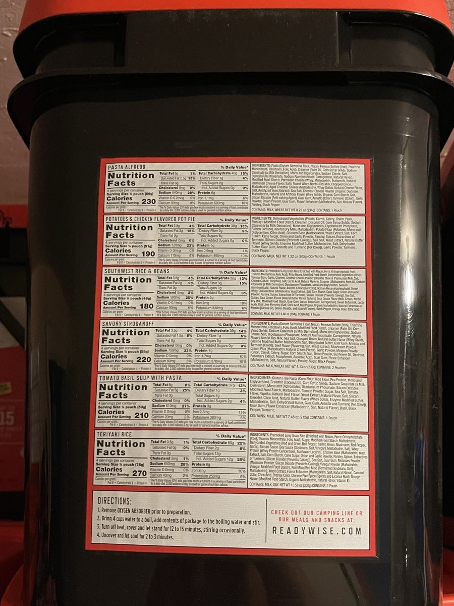 Lebensmittel & Spezialitäten: ReadyWise Notvorrat Eimer 60 Portionen Neuwertig – Neu und originalverpackt aus Rodersdorf von fris01 2