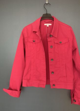 Jeans jacket, dark pink, size S