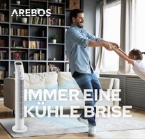 Arebos Turmventilator mit Timer | 40 Watt | 75°-Oszillation