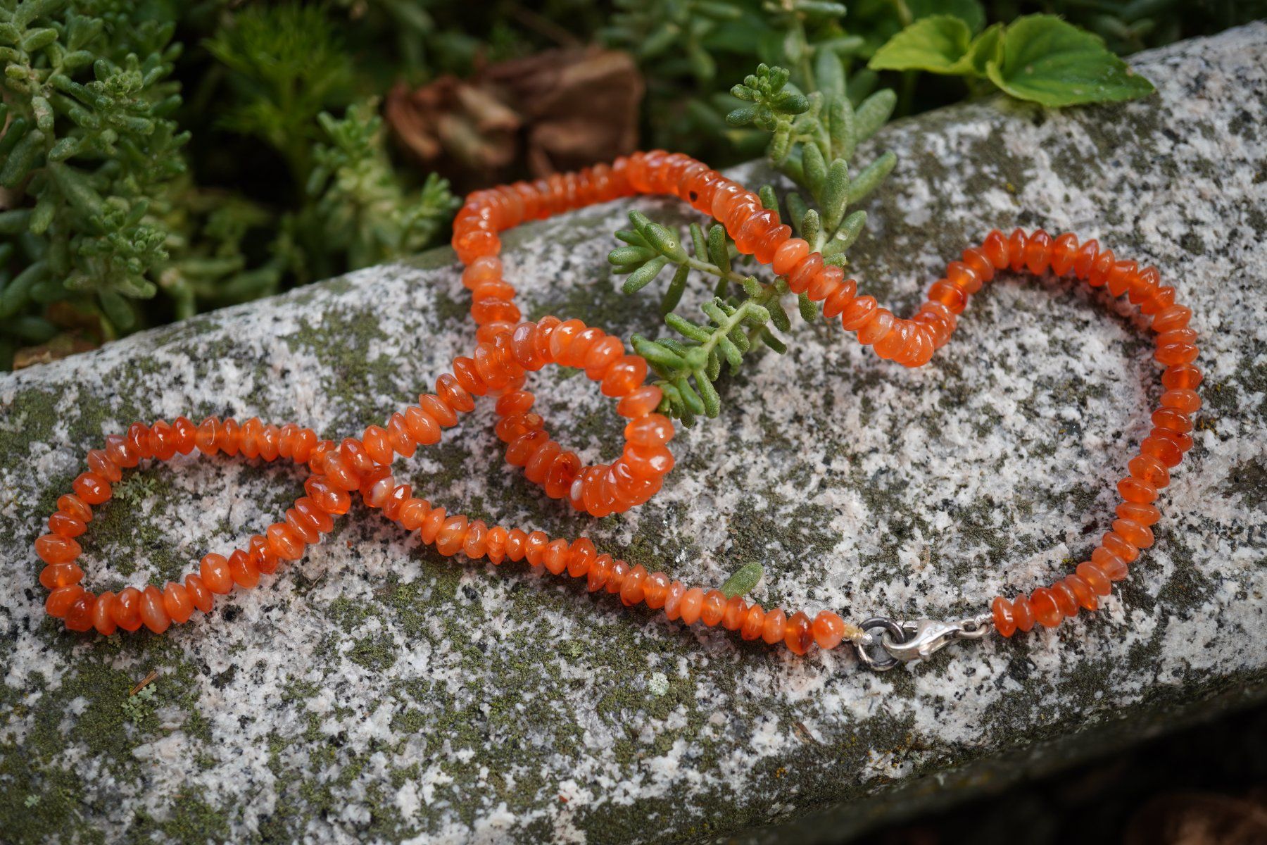 Catenine: Feuer Karneol  Kette   mit Silberverschluss  TOPSTONE – Nuovo e nell'imballaggio originale da Eschenbach SG venduto da topstone 3