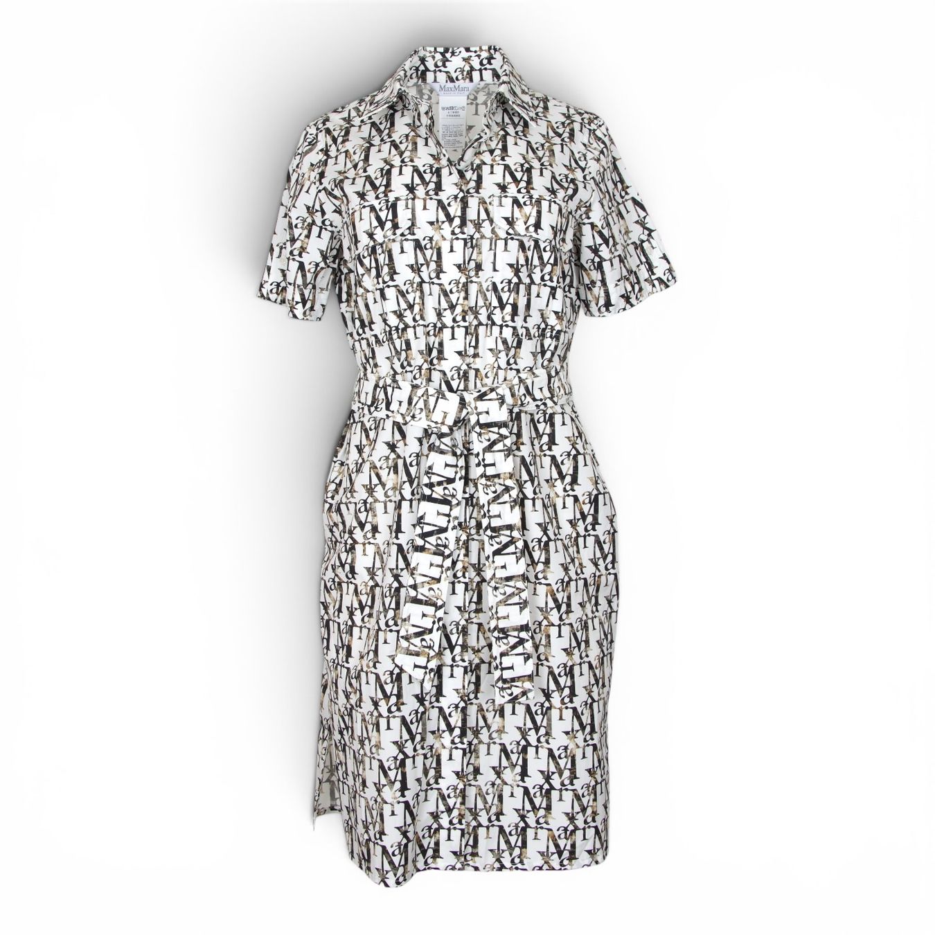 Max Mara Kleider: Max Mara Kleid weiss gemustert Gr. 38 – Gebraucht aus Binningen von Designerlabels