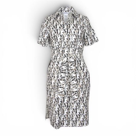 Max Mara Kleid weiss gemustert Gr. 38