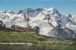 Zermatt Gornergratbahn 3136 MüM um 1910 Bahn Motiv sehr gut