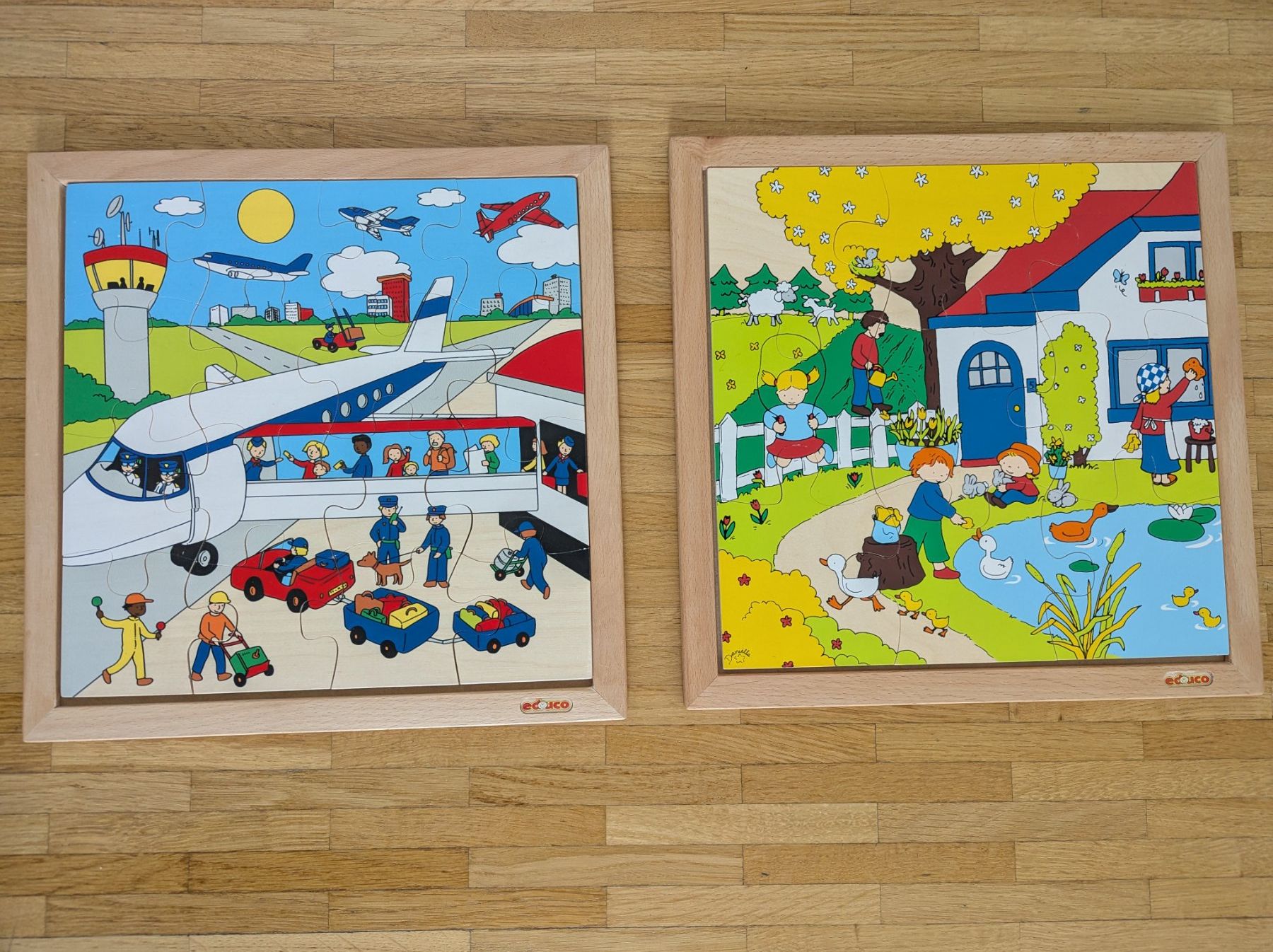 Puzzle: 2 Holz Puzzles Educo Montessori – Usato da Au ZH venduto da liinaj