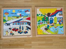 2 Holz Puzzles Educo Montessori
