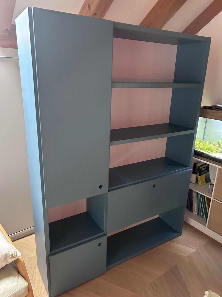 Schränke: Libreria con cassetti blu mobiletto contenitore usato – Gebraucht aus Boppelsen von aci_fm9b