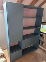 Libreria con cassetti blu mobiletto contenitore usato