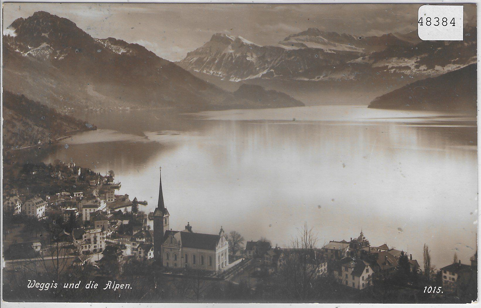 Cartoline postali: Weggis und die Alpen – Usato da Ettingen venduto da Kartenplanet