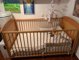 Lettino completo in legno